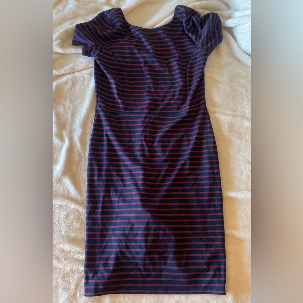 Banana Republic Maroon & Navy Dress
